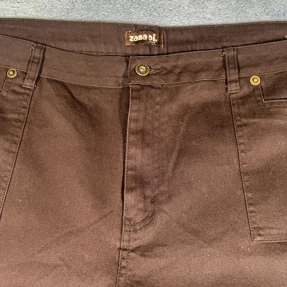 Zana-Di Jeans Brown Wide‎ Leg Trousers High Rise Stretch Jeans Size 26
